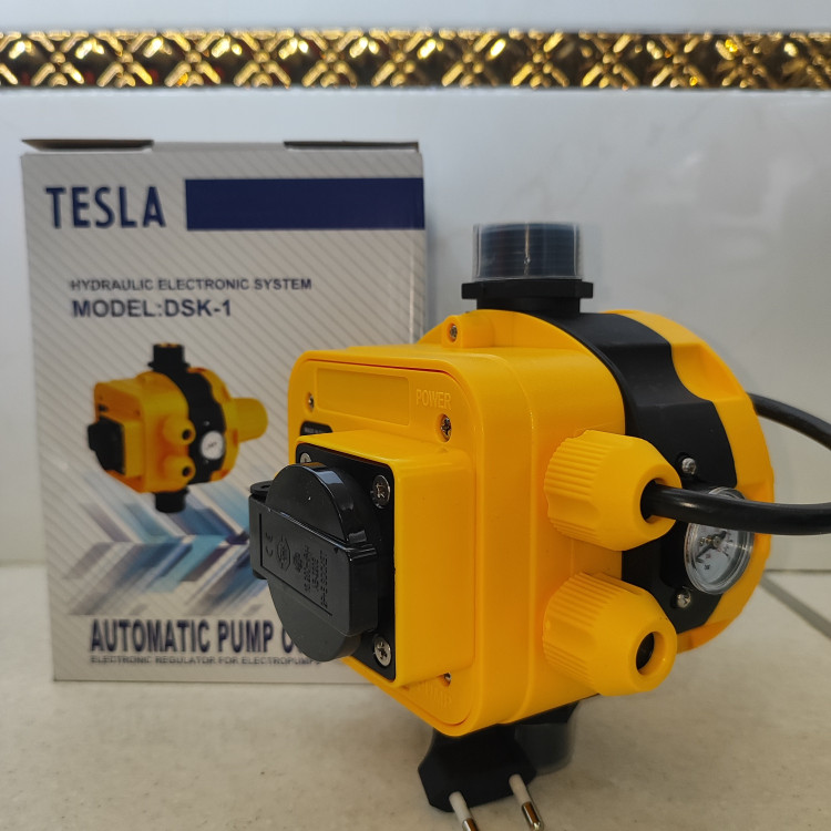 ست کنترل پمپ آب تسلا مدل DSK-1 کلید کنترل اتوماتیک پمپ TESLA SQ-8.2 با پیچ تنظیم و کابل