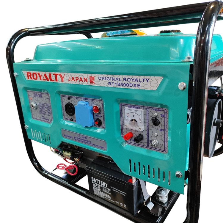 موتور برق 3/5 کیلو وات استارتی رویالیتی ژاپن مدل RT18500DXE موتور برق 3500 کیلووات سیم پیچی تمام مسی با لوازم پس کرایه