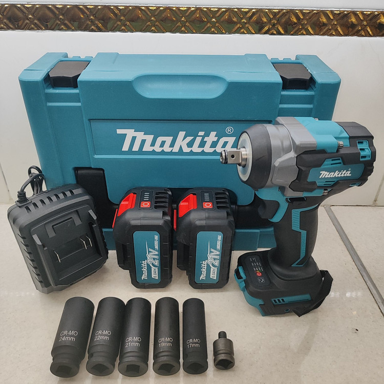بکس شارژی حرفه ای ماکیتا 21 ولت دو باتری موتور براشلس ماکیتا مدل M21-1200N با لوازم کامل مطابق تصاویر