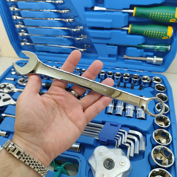 جعبه بکس 121 پارچه اینتیمکس مدل 4008 جعبه بکس حرفه ای سنگین مناسب کارگاه ها و صنعتی