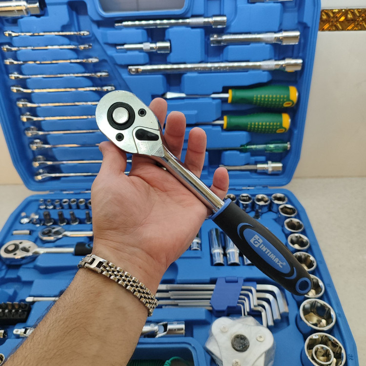 جعبه بکس 121 پارچه اینتیمکس مدل 4008 جعبه بکس حرفه ای سنگین مناسب کارگاه ها و صنعتی