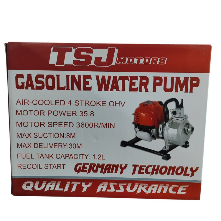 موتور آب چهارزمانه بنزینی طرح هوندا tsj مدل TSJ-GX35W موتور پمپ بنزینی چهار زمانه TSJ مطابق تصاویر همراه لوازم
