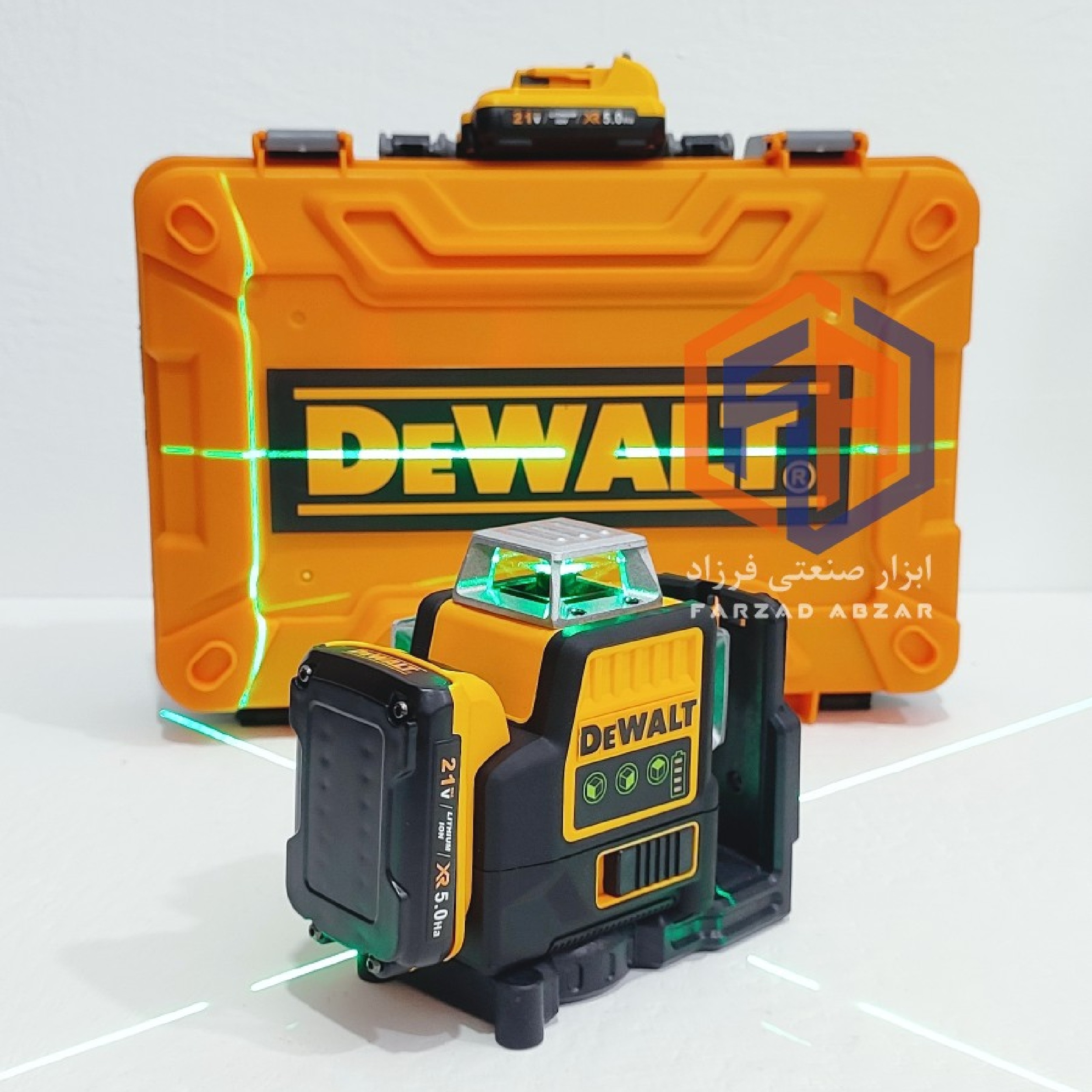 تراز لیزری سه بعدی دیوالت نور سبز مدل DW21V