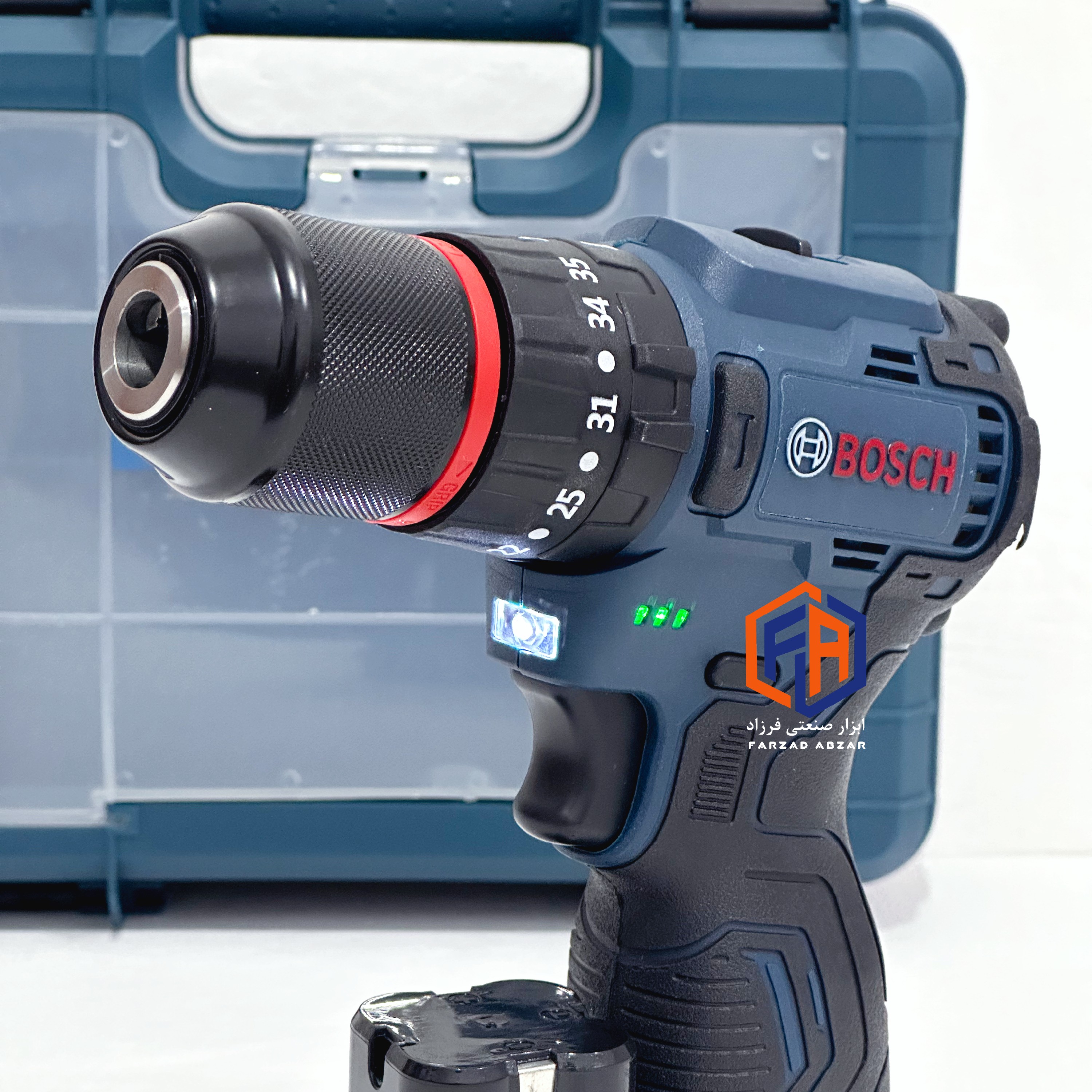دریل شارژی موتور براشلس بوش 24 ولت سه نظام فلزی مدل BOSCH-13