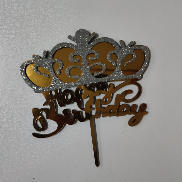 تاپر مدل تاج happy birthday بسته 5 عددی