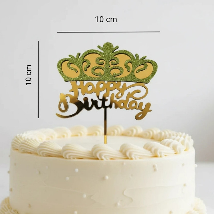 تاپر مدل تاج happy birthday بسته 5 عددی
