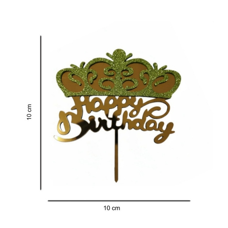 تاپر مدل تاج happy birthday بسته 5 عددی