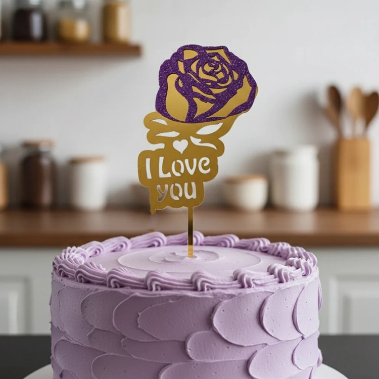 تاپر مدل گل رز i love you