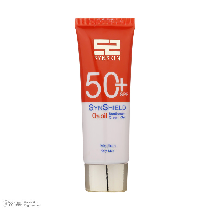 ژل ضد آفتاب رنگی ساین اسکین SPF 50 مدل M مناسب پوستهای چرب چرب حجم 50 میلیلیتر