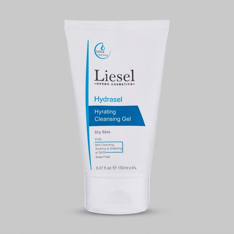 ژل شستشو صورت لایسل مدل Hydrasel مناسب پوستهای خشک حجم 150 میلی لیتر