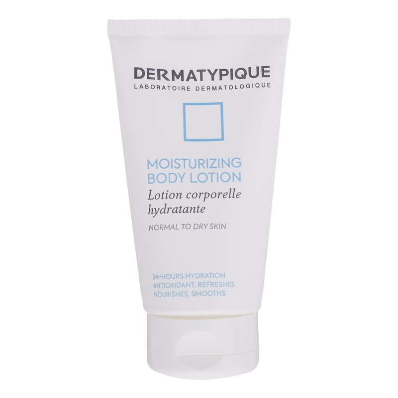 لوسیون بدن درماتیپیک مدل MOISTURIZING حجم 150 میلی‌لیتر، مرطوب کننده و آبرسان، حاوی هیالورونیک اسید، روغن آرگان و جوجوبا، مناسب پوست معمولی تا خشک، ضد التهاب و پیشگیری از پیری زودرس