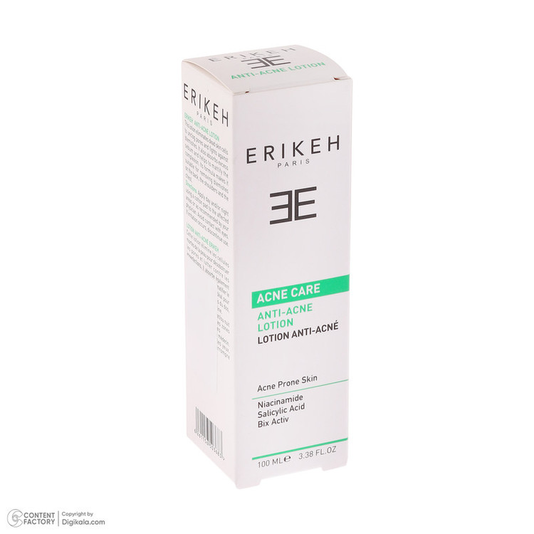 لوسیون ضد جوش اریکه مدل Niacinamide مناسب برای پوست های چرب حجم 100 میلی لیتر