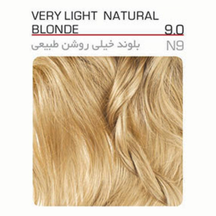 رنگ مو آرکانوم شماره N9 9/0 حجم 100 میلی لیتر رنگ بلوند خیلی روشن طبیعی