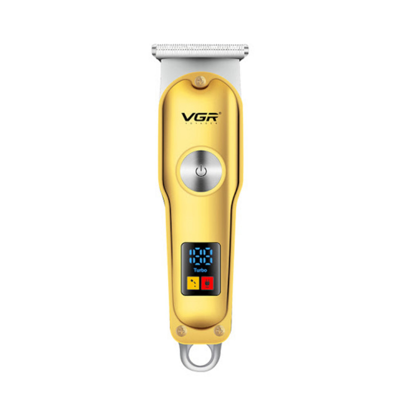 ماشین اصلاح موی سر و صورت وی جی ار مدل V-290 با تیغه استیل ضد زنگ، نمایشگر دیجیتال، قابلیت دو سرعته، منبع تغذیه برق و شارژ، سه شانه اصلاح 1 تا 3 میلیمتر، مدت زمان استفاده 120 دقیقه و شارژ 90 دقیقه