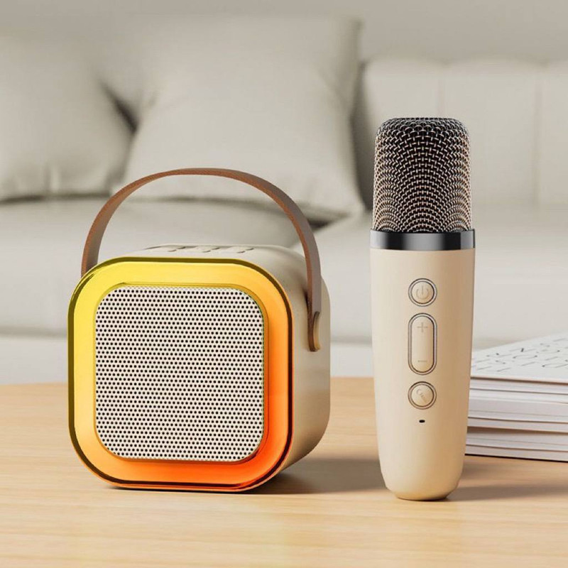اسپیکر بلوتوثی قابل حمل مدل KARAOKE به همراه میکروفن