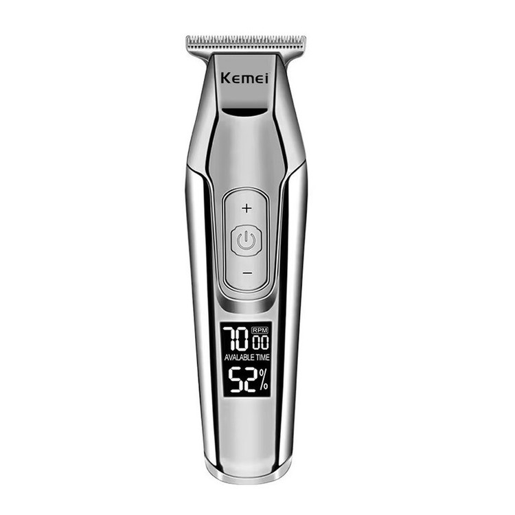 ماشین اصلاح موی سر و صورت کیمی مدل 5027 با باتری قابل شارژ 270 دقیقهای، سرعت موتور 7000 RPM، 4 حالت تنظیم سرعت، 3 عدد شانه قابل تنظیم و نمایشگر وضعیت باتری