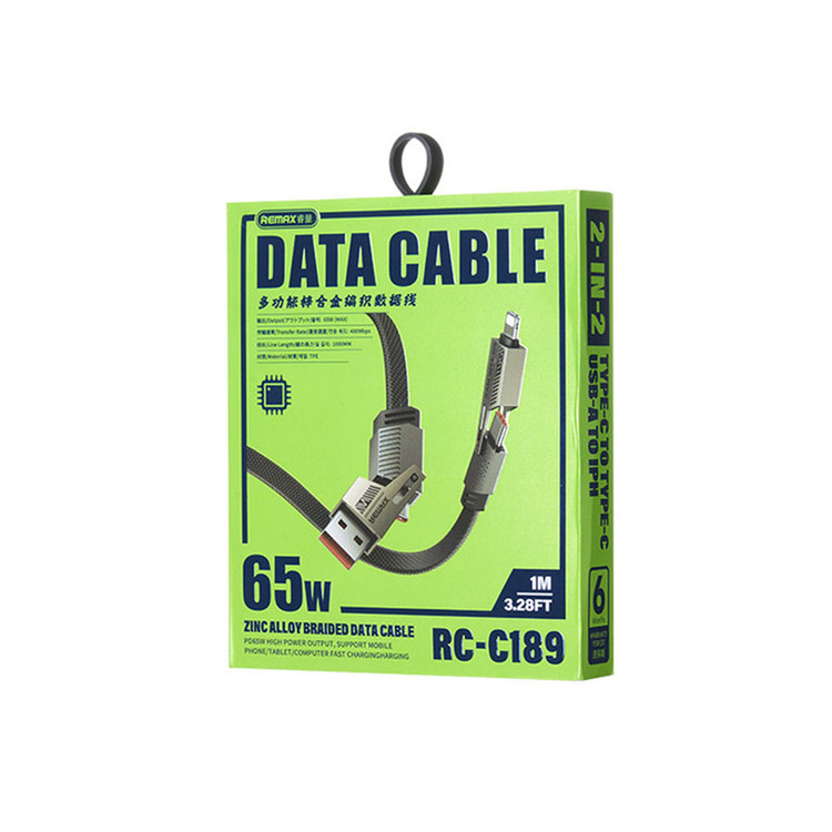کابل تبدیل USB-C / USB به USB-C / لایتنینگ ریمکس مدل RC-C189 طول 1 متر