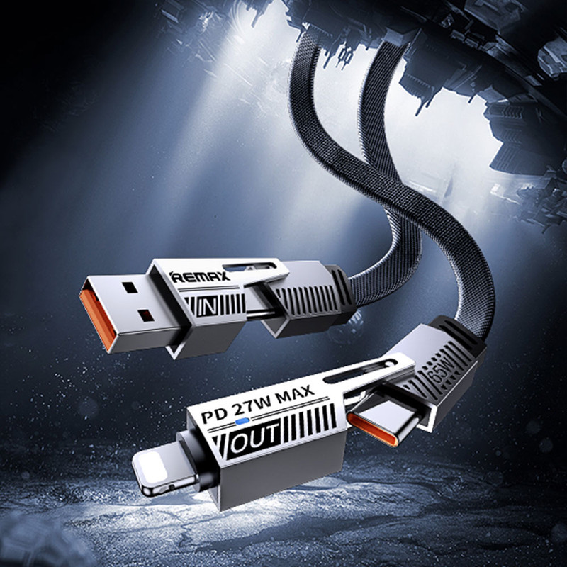 کابل تبدیل USB-C / USB به USB-C / لایتنینگ ریمکس مدل RC-C189 طول 1 متر