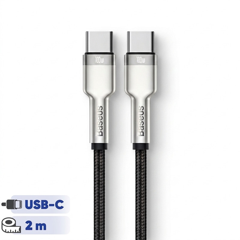 کابل تبدیل USB Type C به USB Type C باسئوس مدل CATJK طول 2 متر