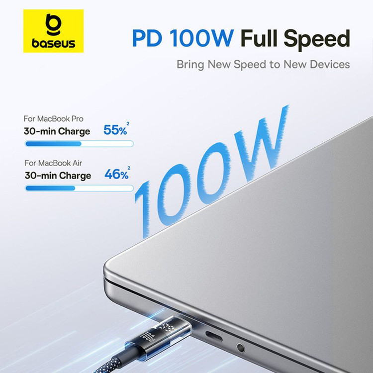 کابل تبدیل USB-C بیسوس مدل Display 2 Fast Charging طول 2 متر