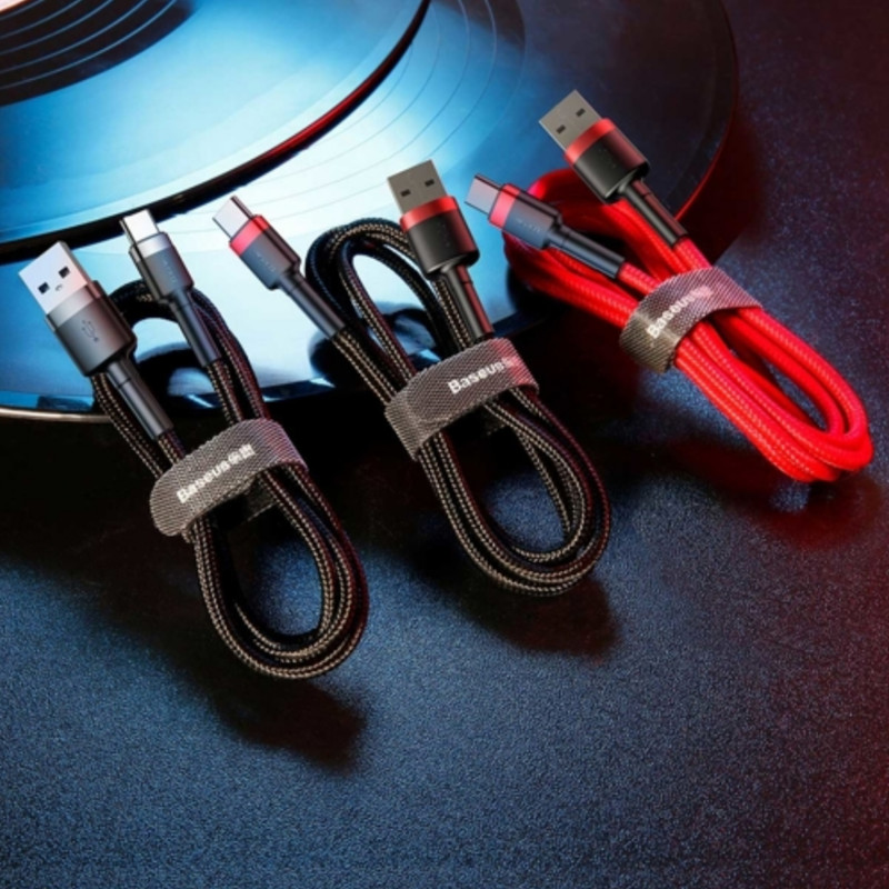 کابل تبدیل USB به USB-C بیسوس مدل Cafule CATKLF طول 2 متر
