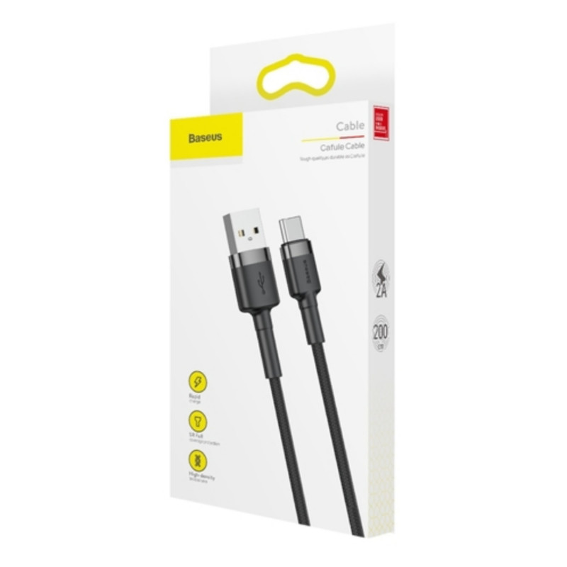 کابل تبدیل USB به USB-C بیسوس مدل Cafule CATKLF طول 2 متر