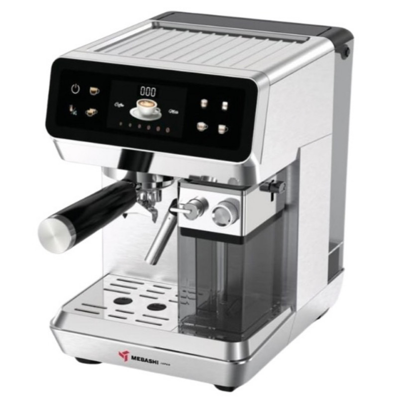 اسپرسوساز چندکاره مباشی مدل ME-ECM2503 با مخزن آب 1500 میلیلیتر، فشار بخار 20 بار، مخزن شیر 500 میلیلیتر و قابلیت تنظیم دما و مقدار قهوه