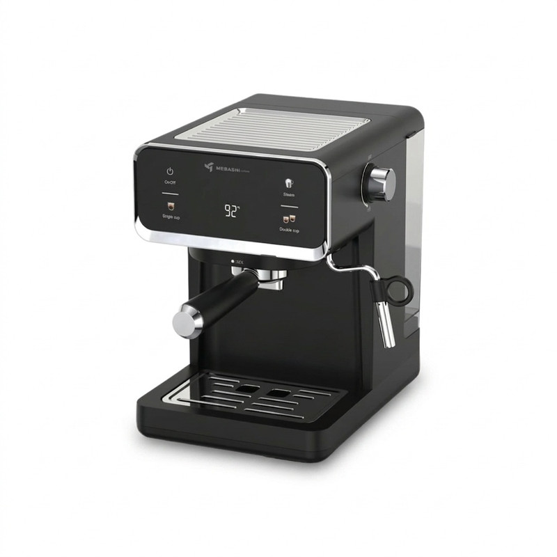 اسپرسوساز خانگی 1500 میلیلیتر مباشی مدل ME-ECM2117 با فشار بخار 19 بار، قابلیت تهیه اسپرسو، کاپوچینو و لاته و کفسازی شیر