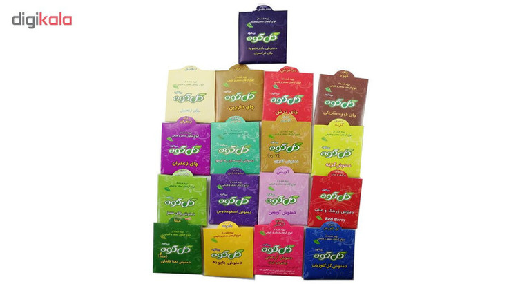 دمنوش مخلوط گلکوه مدل کلاسیک بسته 80 عددی