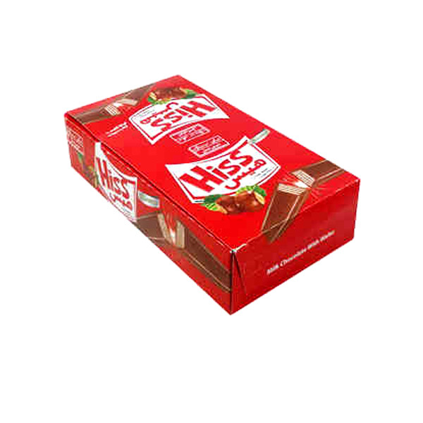 ویفر با روکش شکلات هیس شیرین عسل - 504 گرم بسته 24 عددی