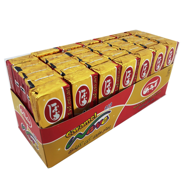 ویفر حاوی کرم کارامل آیدین - 18 گرم بسته 35 عددی