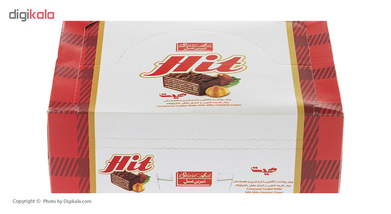 ویفر روکش دار کاکائویی هیت شیرین عسل با طعم شیر و فندق - 800 گرم