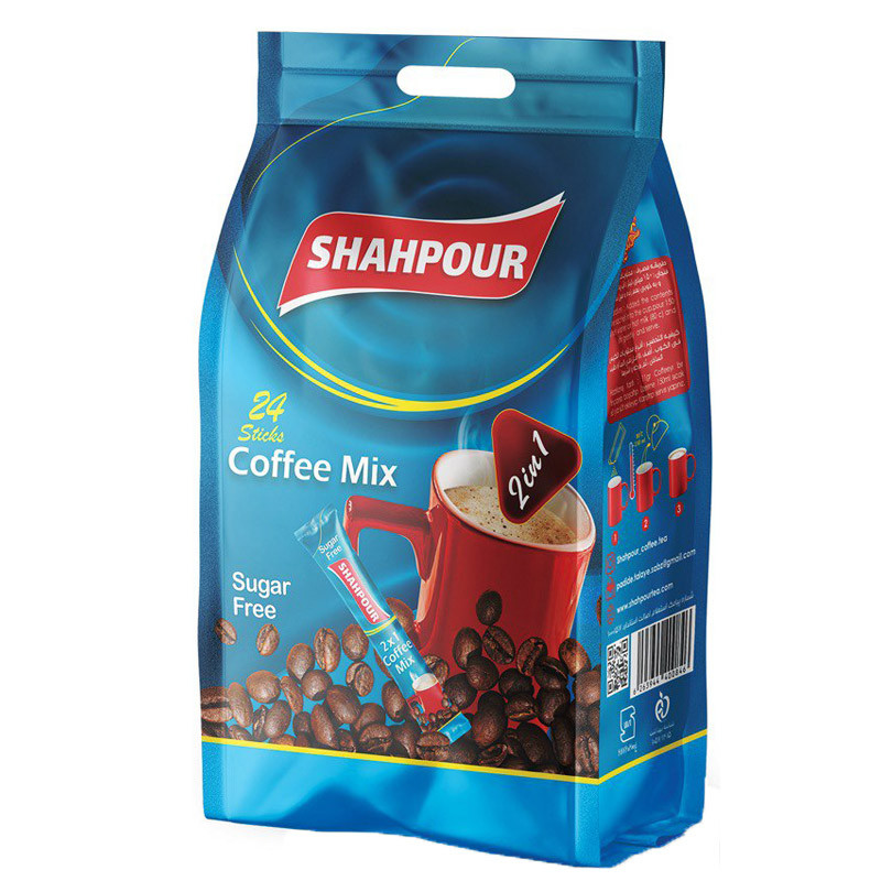 کافی میکس رژیمی 1x2 شاهپور بسته 24 عددی
