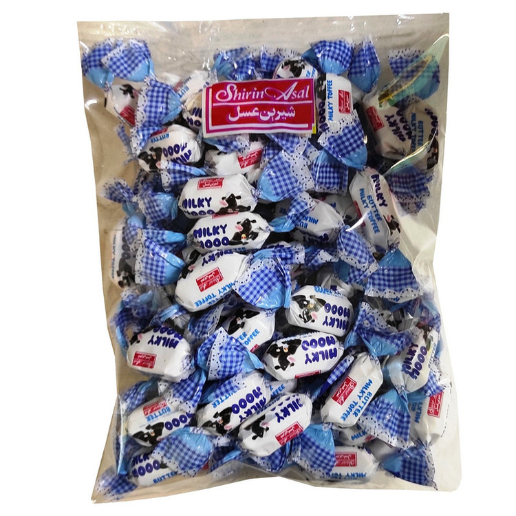 تافی کره ای با مغزی شیری میلکی موو شیرین عسل - 500 گرم