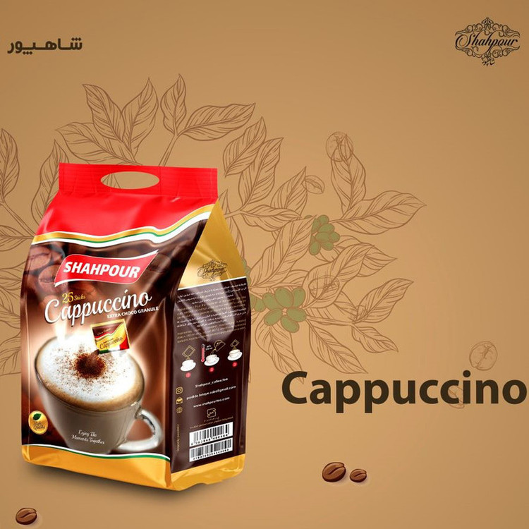 کاپوچینو شاهپور - 580 گرم بسته 25 عددی