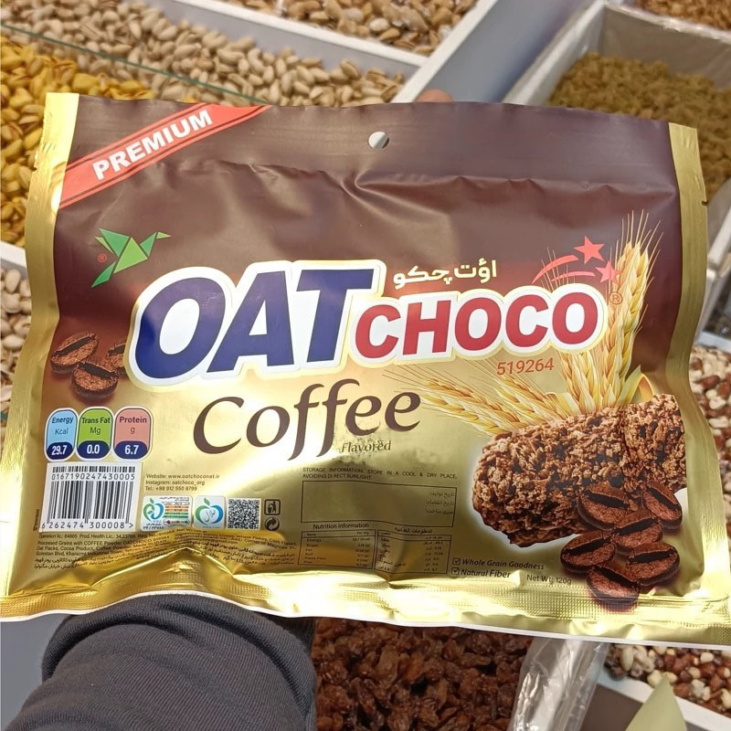 چوکوبار غلات قهوه اوت چوکو - 120 گرم مجموعه 2 عددی