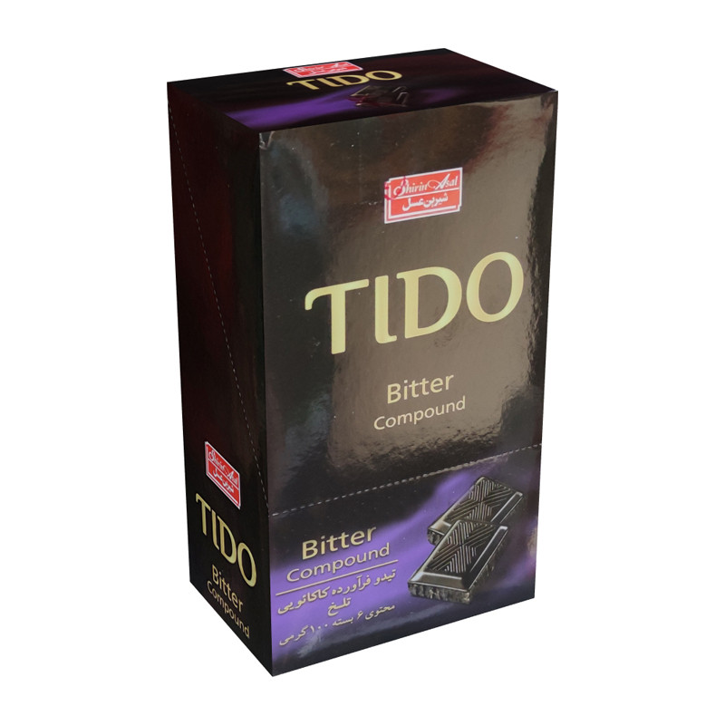 شکلات تابلت تلخ تیدو شیرین عسل - 100 گرم بسته 6 عددی