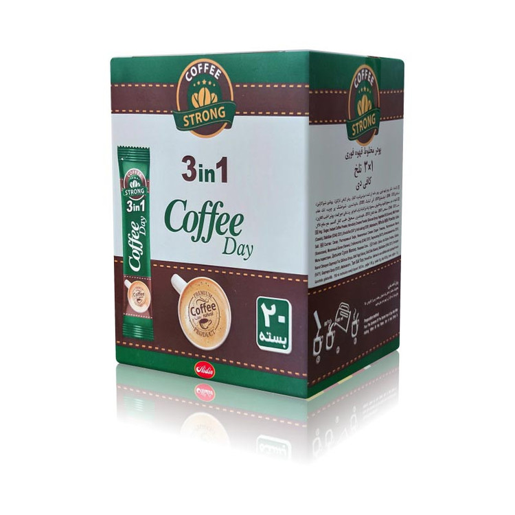 کافی میکس 3*1 استرونگ تلخ کافی دی آیدین - 20 گرم بسته 20 عددی