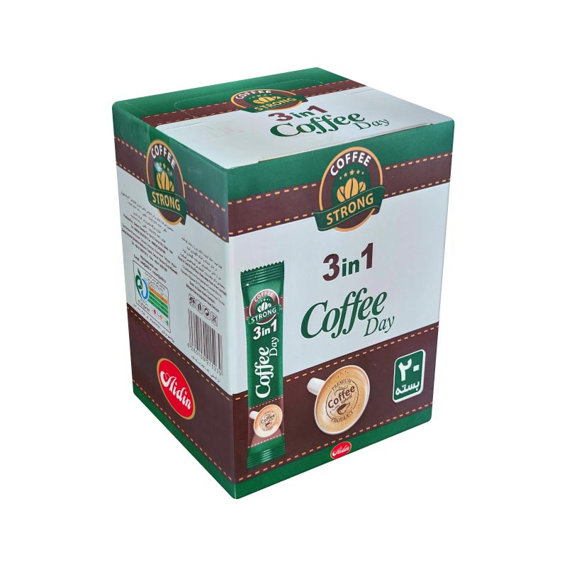 کافی میکس 3*1 استرونگ تلخ کافی دی آیدین - 20 گرم بسته 20 عددی