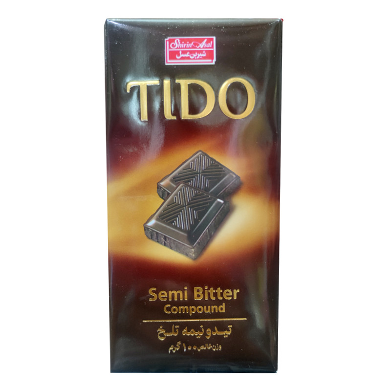 شکلات تابلت نیمه تلخ تیدو شیرین عسل - 100 گرم بسته 3 عددی