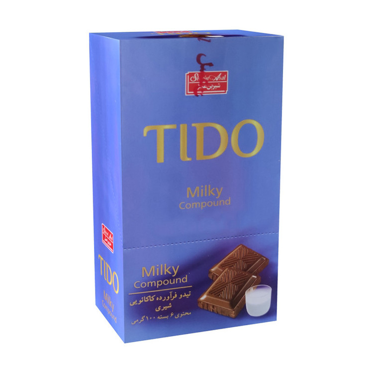 شکلات تابلت شیری تیدو شیرین عسل - 100 گرم بسته 6 عددی