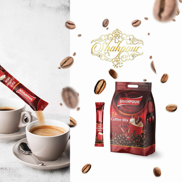 کافی میکس 3x1 شاهپور 2 بسته 24 عددی