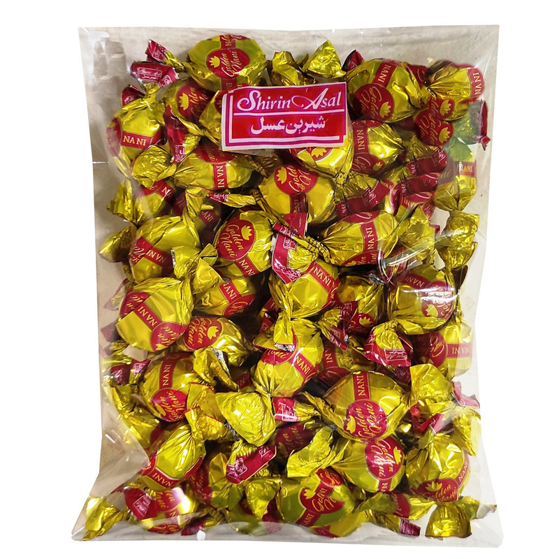 تافی روکشدار سفید با مغزی سفید گلدن نانی شیرین عسل - 500 گرم