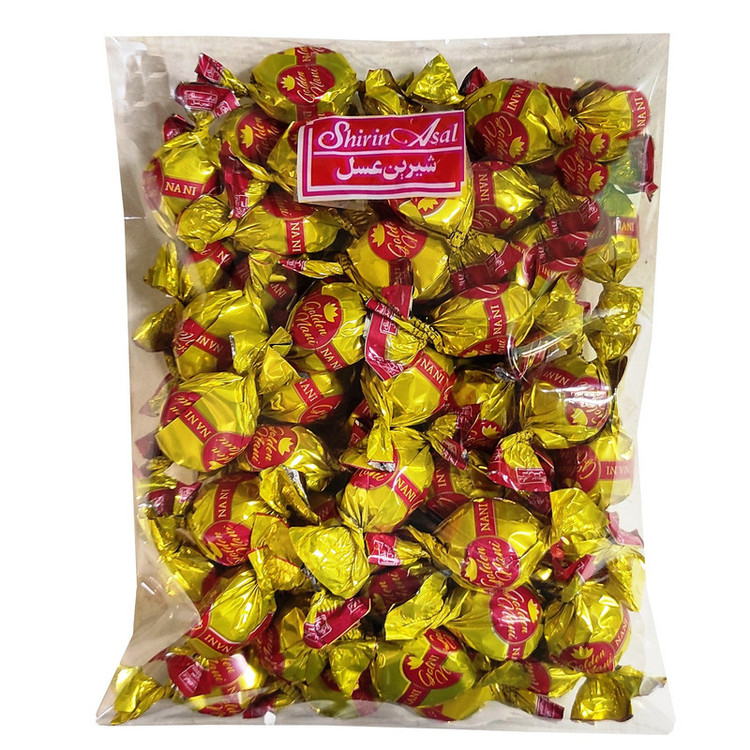تافی روکشدار سفید با مغزی سفید گلدن نانی شیرین عسل - 500 گرم