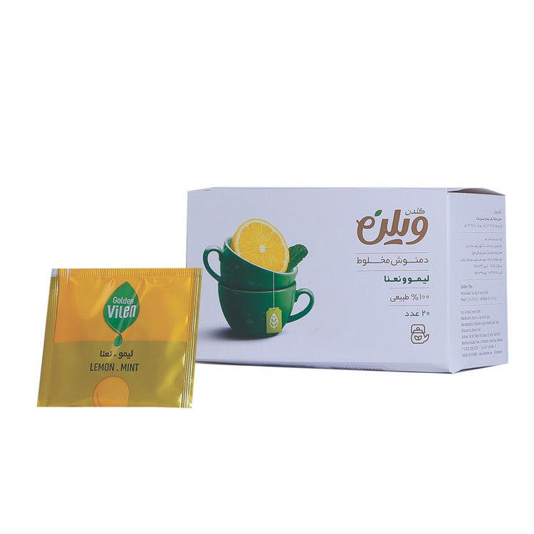 دمنوش گیاهی مخلوط لیمو و نعنا گلدن ویلن بسته 20 عددی
