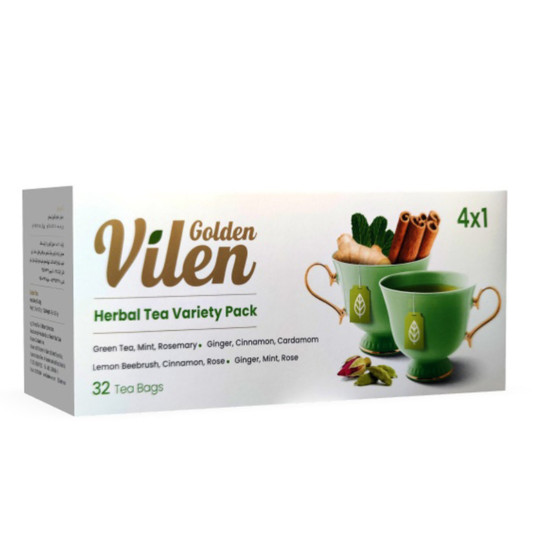 بسته ترکیبی دمنوش گیاهی 1x4 گلدن ویلن بسته 32 عددی