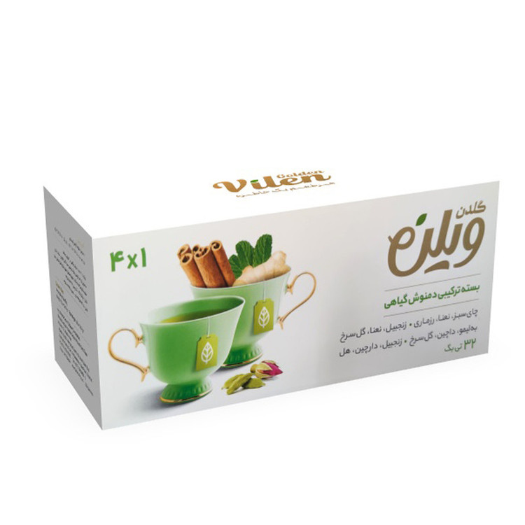 بسته ترکیبی دمنوش گیاهی 1x4 گلدن ویلن بسته 32 عددی