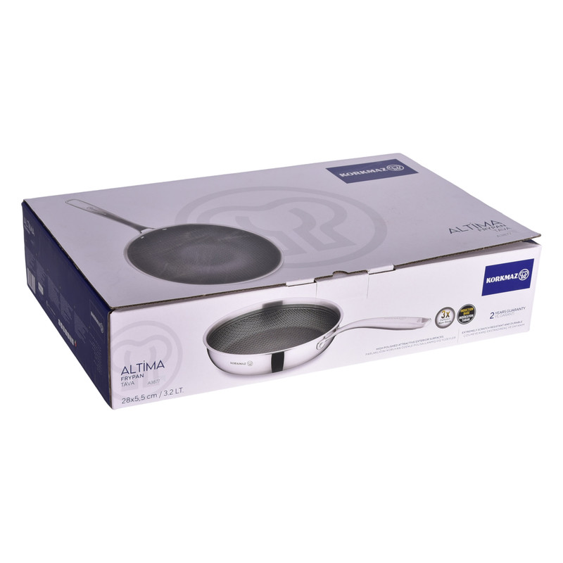 تابه استیل کرکماز طرح Altima کد 3877 سایز 28
