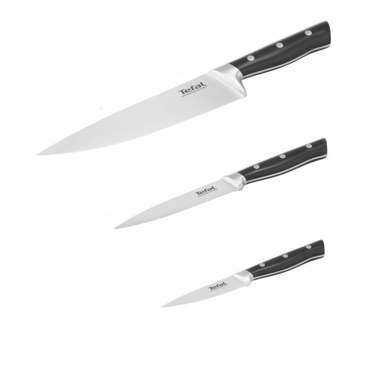 سرویس چاقو 3 پارچه با تیغه استیل و با دسته پلیمر فشرده تفال مدل K281S3FT