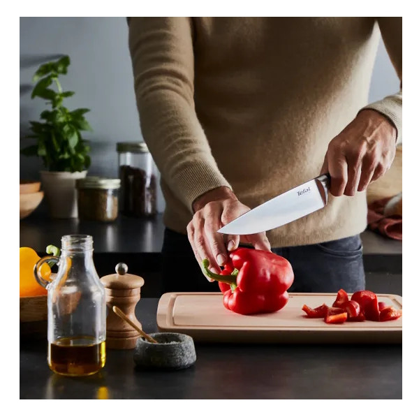 سرویس چاقو 3 پارچه با تیغه استیل و با دسته پلیمر فشرده تفال مدل K281S3FT